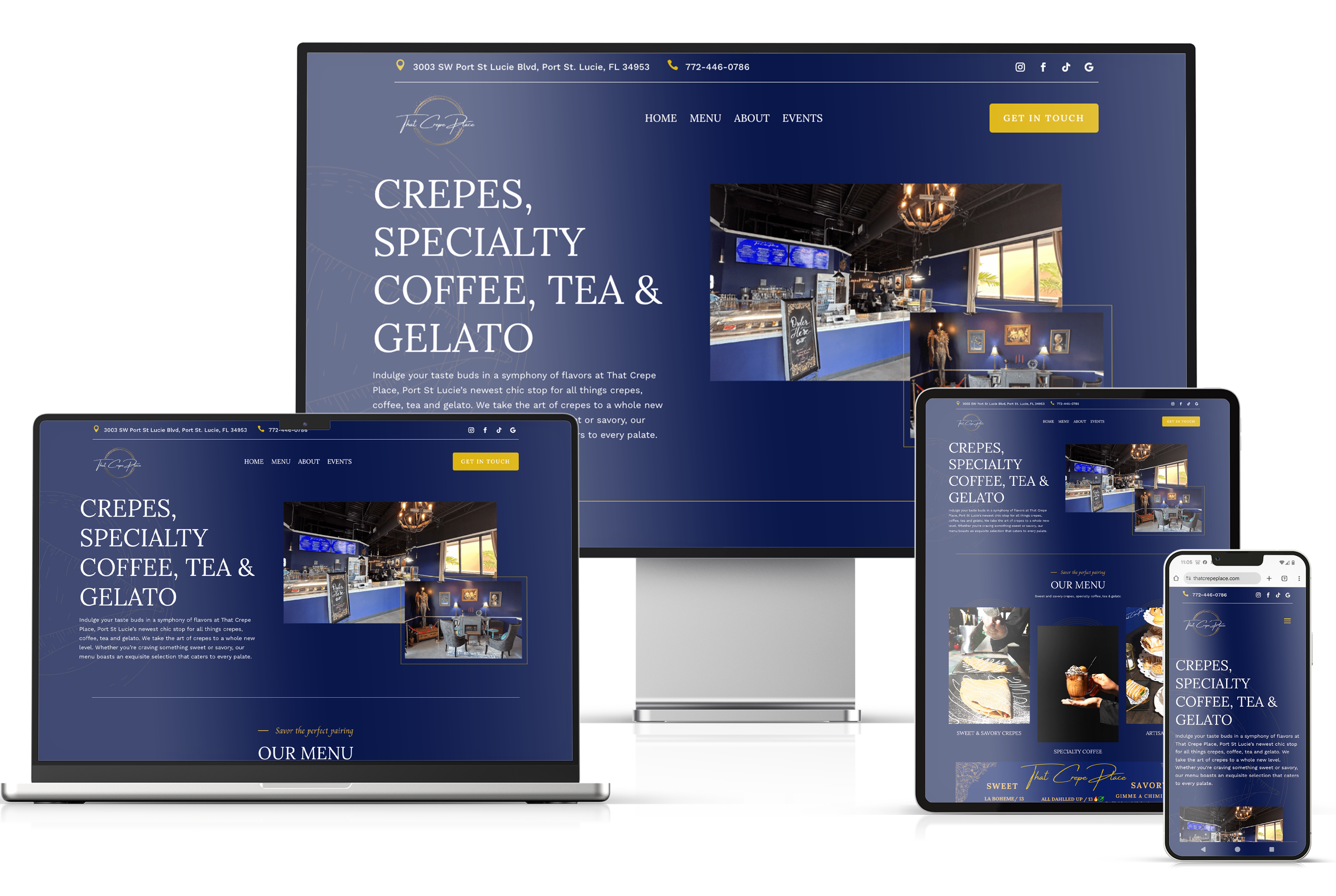 port st lucie web design for restaurant